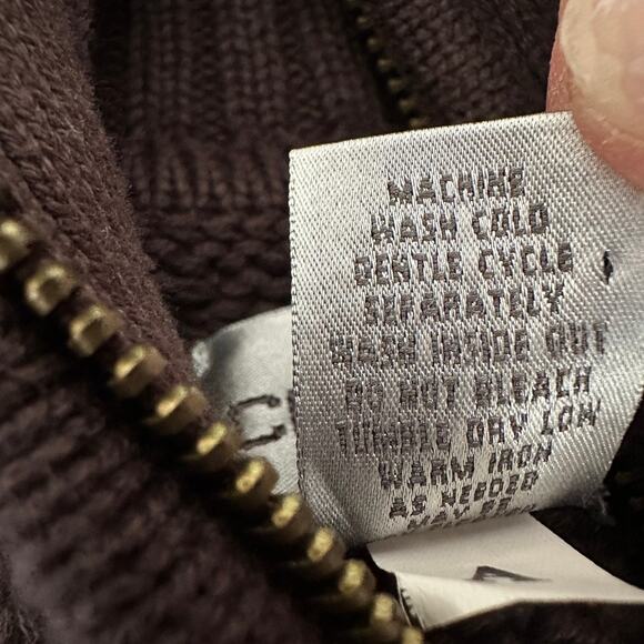 Chicos Cable Knit Sweater Vest SMALL Zip Front Preppy Career Academia Brown - Picture 9 of 11